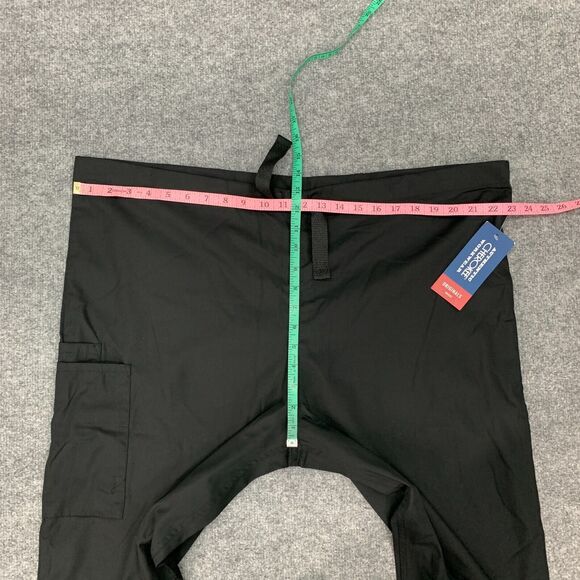 Cherokee Scrub Pant Mens L Large Black Drawstring Waist Straight Workwear Cargo - Picture 7 of 13